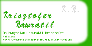 krisztofer nawratil business card